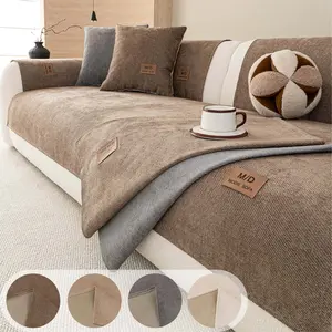 Solid colour thick Couch Cover for Dogs and Cats, Non Slip Sofa Seat Protector Pad, Soft Pet Friendly Furniture Cover, Washable Living Room Couch Cover, Multiple Colors for 1/2/3/4 Seater Sofa, Sofa Slipcover, Removable Washable Covers.