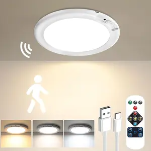 Rechargeable Motion Sensor Ceiling Light with Remote – Stick it up magnetically (no wiring!), wave or click to brighten closets, showers, stairs, sheds, or hallways. Battery‑powered and smart – light only when you need it