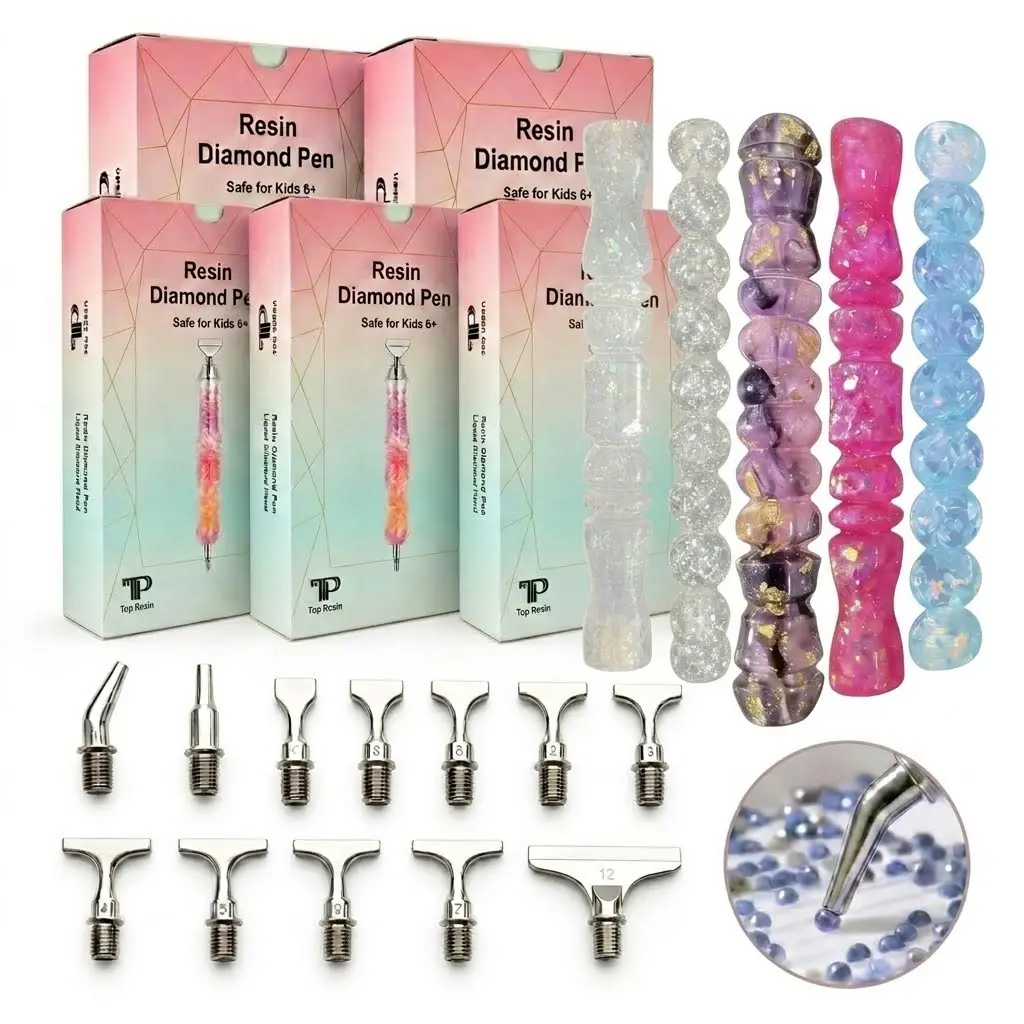 Gift box Multi-Placer Diamond Painting Pen – Beginner-Friendly, Lightweight, Easy-to-Control Tool for Precise Diamond Art Drills, Diamond Painting Pens Epoxy Crafting
