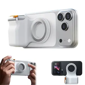 Magnetic Phone Camera Grip Compatible with Smartphone, Bluetooth Shutter & Zoom Control for Vlogging and Mobile Photography Handle Electronic Gadgets