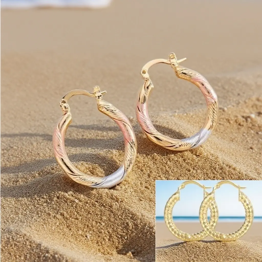 dainty gold earring 2 set Elegant 18K Golden Plated Hoop Earrings Women – Sparkling Bridal & Fashion Jewelry for Weddings, Parties, and Casual Attire elegant hoop earring