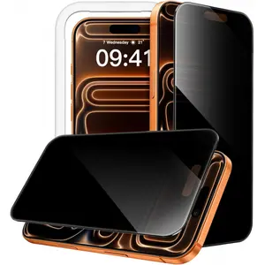 2 Pack Anti-spy tempered glass film for iphone 17 Pro Max 17Air 16Pro 360 Degree Privacy Screen Protector 6.9-Inch, No-Bubble Full Coverage Easy Installation 4-Way Anti-Spy Tempered Glass Film 2-Pack Anti-spy tempered glass film for iphone 17 Pro Max