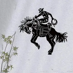Modern Bronc Rider Metal Western Wall Art, Cowboy Riding Horse Design Wall Decor, Wall Art Decor for Home Living Room Bedroom Farmhouse