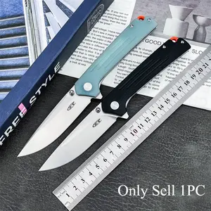 Two folding knives in contrasting colors, featuring D2 steel blades and G10 handles, these versatile, portable, durable pocket knives, Tactical Knives, Tactical Tool, Survival Equipment, Survival Gear, are ideal for outdoor camping, hiking, fishing