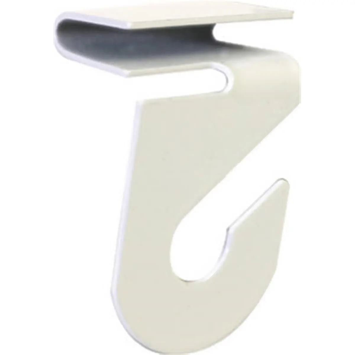 Hillman Fasteners 122323 White Hangable Suspended Ceiling Track Hanger, 2-Piece Carded 4.8x3.5x0.8" Hanging Hook for Ceiling Hangs, DIY Users