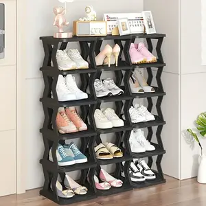 Space Saving Shoe Rack Foldable Multi-layer Storage Rack, Removable and Adjustable Shoe Rack for Closet, Entryway, Apartment - Easy To Assemble, Tool-free Storage Solution