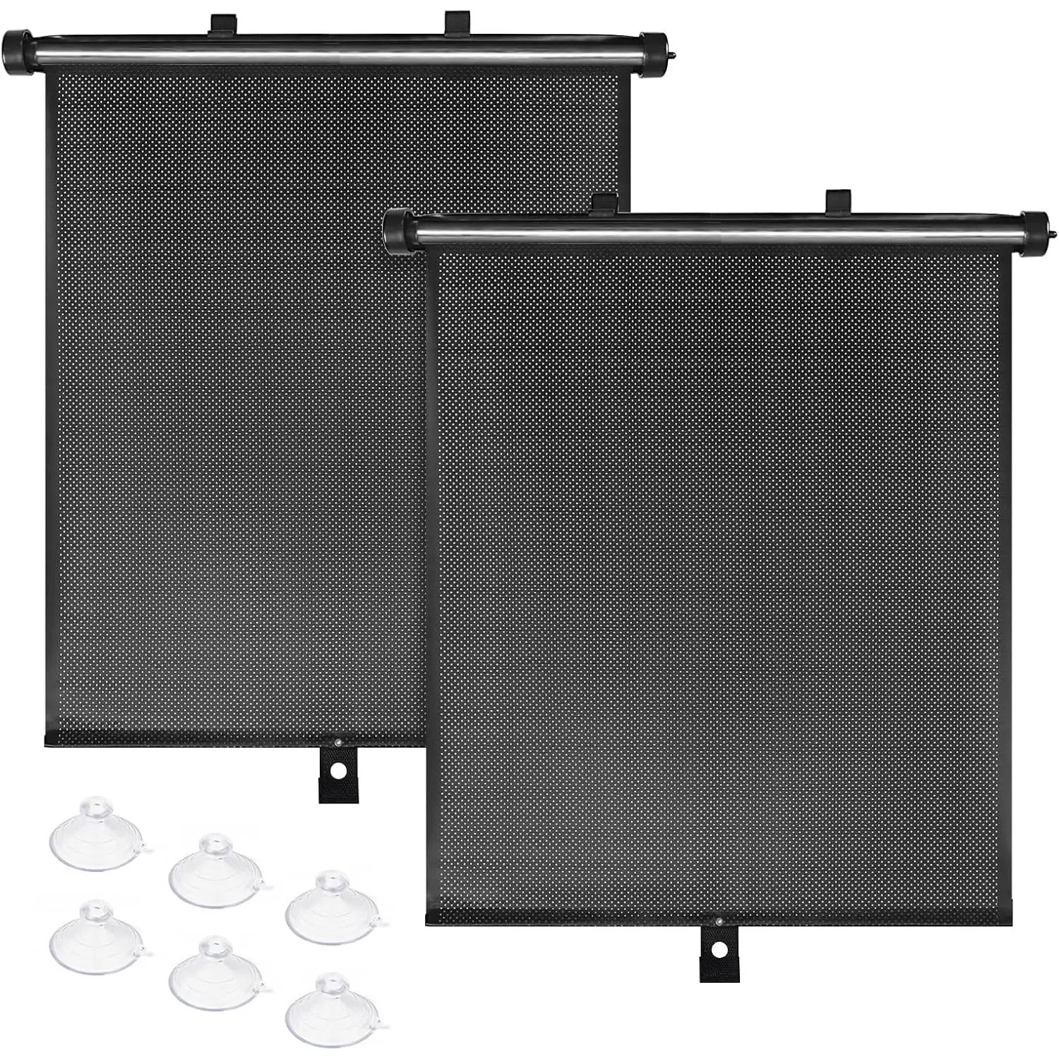 GJANSH Car Window Shades for Side Windows, 2 Pack Retractable Sun Shades for Blocks Heat and UV Rays Glare Protection Breathable Roller Car Window Shade for Baby, Kids, Pets, Passengers,summervibes
