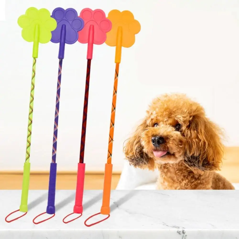 Soft Rubber Training Dog Whip Non-slip Handle with Rope Training Dog Stick Claw Shaped Not Hurt Dog Dog Behavior Management
