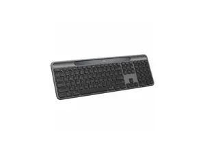 Logitech Signature Slim Solar+ keyboard for Mac, solar and artificial light powered, durable battery that lasts up to 10 years, customizable keys, Bluetooth, Graphite - Wireless Connectivity - Bluetoo