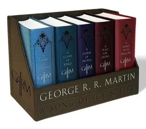 George R. R. Martin's a Game of Thrones Leather-Cloth Boxed Set (Song of Ice Andfire Series): A Game of Thrones, a Clash of Kings, a Storm of Swords, -- George R. R. Martin - Boxed Set
