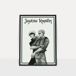 Jujutsu Kaisen Best Friend Anime Poster, Satoru Gojo x Nanami Senseis Friends Anime Posters