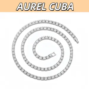 18k Gold-Plated Zircon Tennis Necklace Elegant and Fashionable Necklace Stackable Design Suitable for Both Men and Women Perfect for Parties and Everyday Wear Versatile Accessory