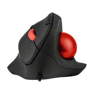 JOMAA Wired Trackball Mouse - 6-Button Ergonomic Design, Adjustable CPI Settings (400/800/1200/1600) with Real-Time CPI Display, Red LED Indicator, 250Hz Polling Rate, Plug & Play for PC, Laptop