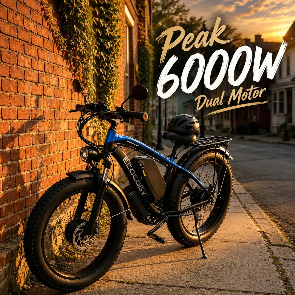 E·BYCCO 26" G7 Peak 6000W  Power 52V 32Ah Electric Bicycle with Brakes summer vibes Step Through Ebike detachable battery