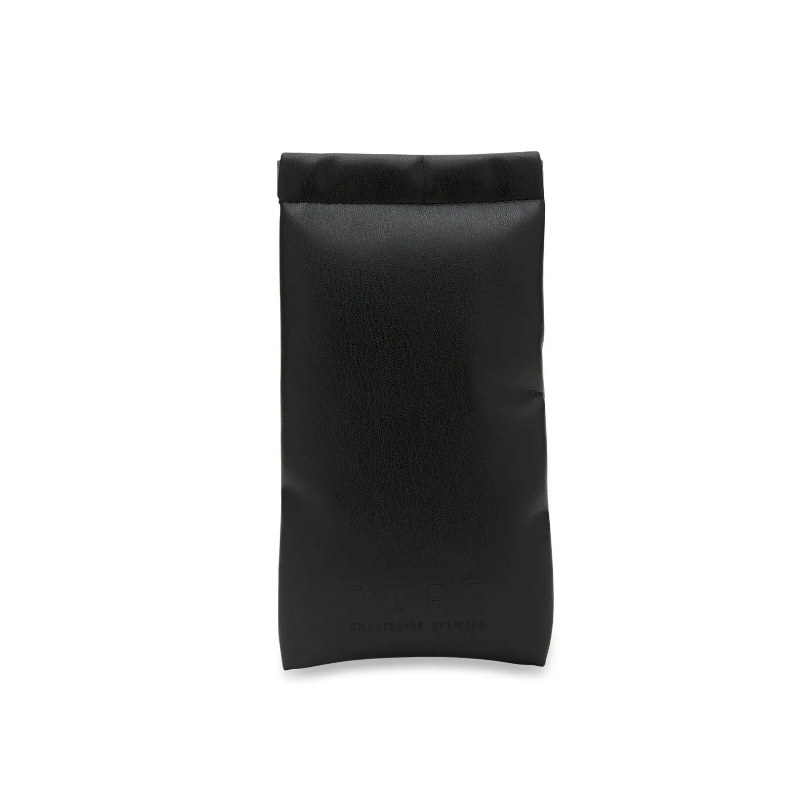 LEATHER SUNGLASSES POUCH - BLACK