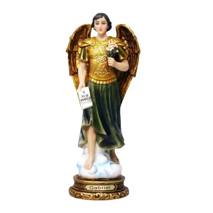 San Gabriel Arcangel 8"-12" Inches Tall St Gabriel Archangel Estatua Brand New Religious art image, home decor, wall decor, church events, gifts