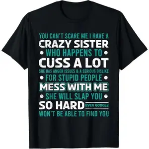 Awesome Sister 100% Cotton Funny Gift for Birthday T-Shirt Soft Unisex Fit No Fading Digital Print