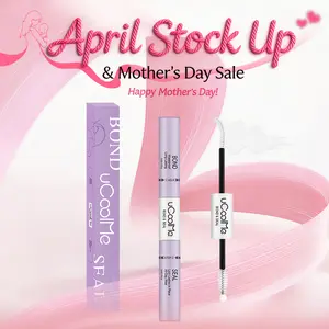 uCoolMe 3-in-1 Lash Cluster Solution, Waterproof Long-Lasting Bonding Glue with Ucool Lash Bond and Seal + Remover, Makeup Essential for Girls