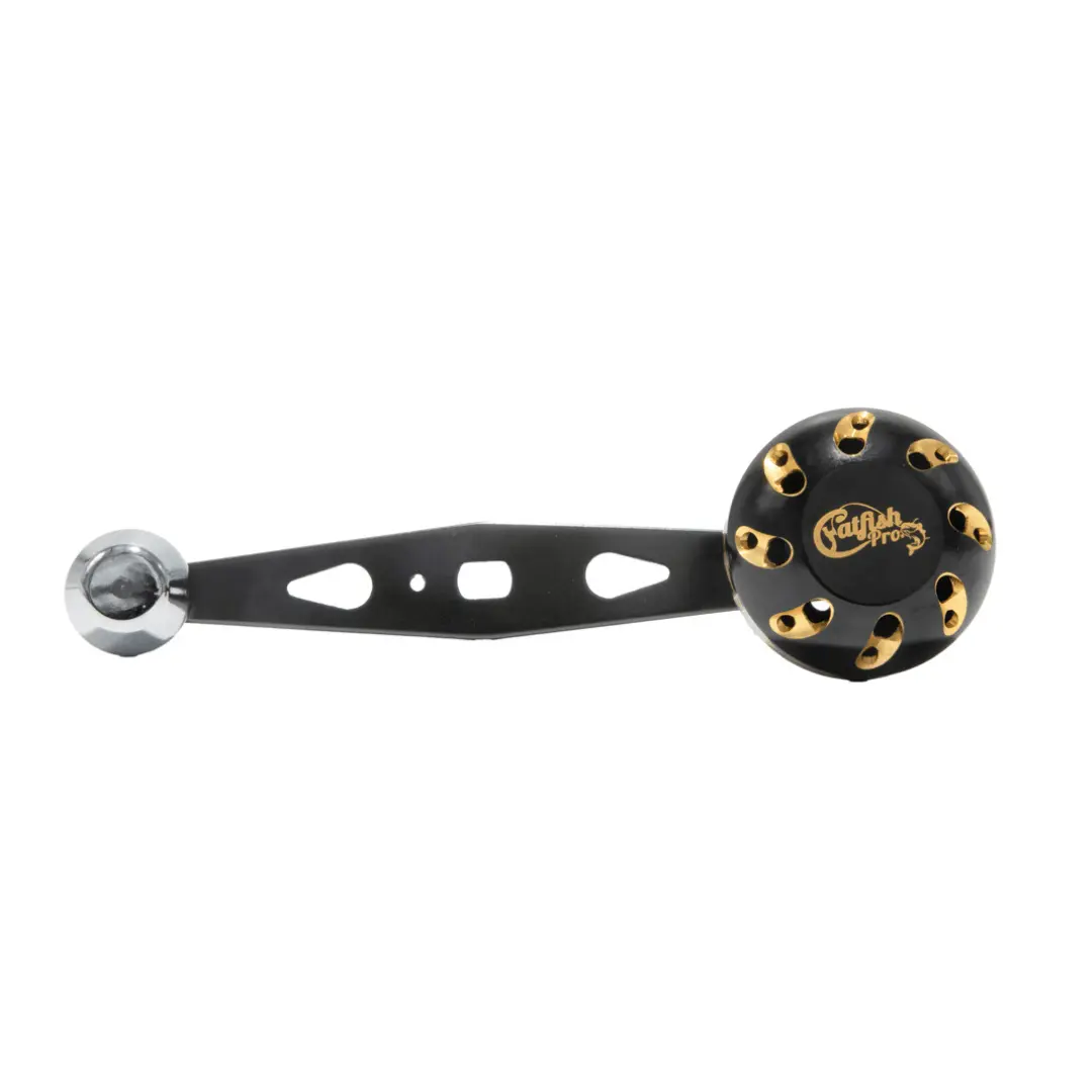 Catfish Pro 4.5" Aluminium Power Handle - Universal Fishing Accessories with 1.5" Round Knob, Torque Boost, Comfortable Grip for Baitcasting Reels Upgrade, 4.5" Long, 4.5-Inch