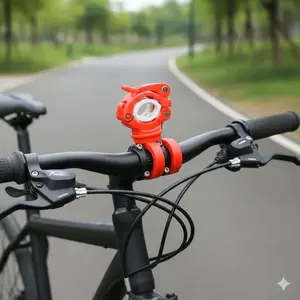 Universal Adjustable Bike Flashlight Mount with Quick Release Anti-Shock Clip Multi Angle Lighting for Mountain Road Bikes Motorcycle Anti Slip Stable Metal Holder Portable Safety Cycling Gear