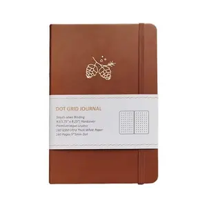 Cozy Scribbles Blue Whale Vegan Leather Dot Grid Journal A5 in Gift Box with Foil Art Cover and Inner Storage Pocket