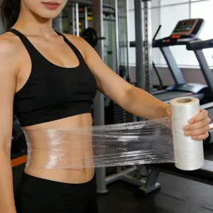 300m Long Transparent Sauna Waist Belt, One-Use Disposable Shaping Strap, Abdominal & Leg Slimming, Membrane Extended Use