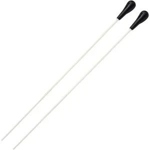 2 count 15" Conducting Baton Music Conductor Baton Orchestra Baton with Pear Shaped ABS Handle, Black