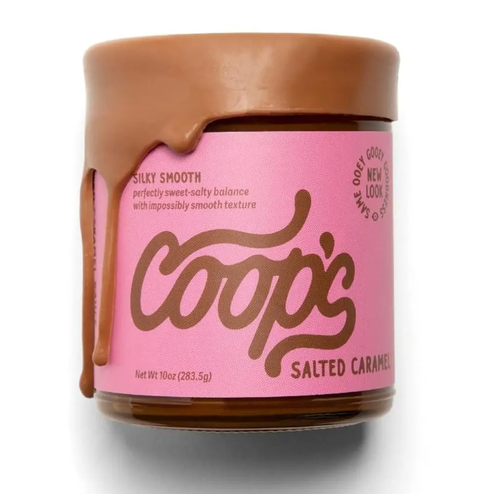 Coop's Salted Caramel Sauce Rich Buttery Gourmet All Natural Handcrafted Gluten Free Non-GMO Award Winning Ice Cream Toppings Desserts 10 Ounce