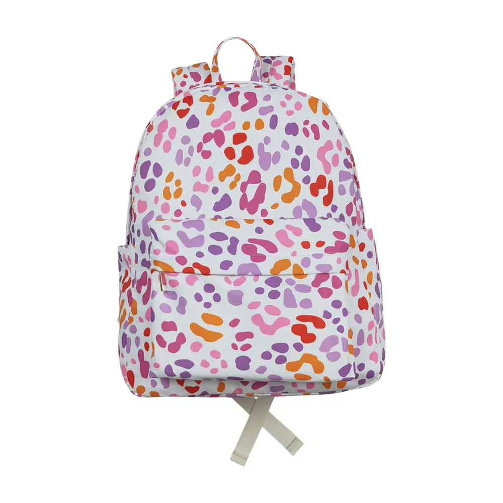 Chic Basic Pink Leopard Print Lightweight Girl's Trendy Kids' School Backpack, BA0307, Back-to-School Fashion Accessory