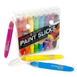 ArtSkills Solid Tempera Paint Sticks for Kids - 16 Washable Paint Sticks for Kids Crafts - Twistable Paint Crayons