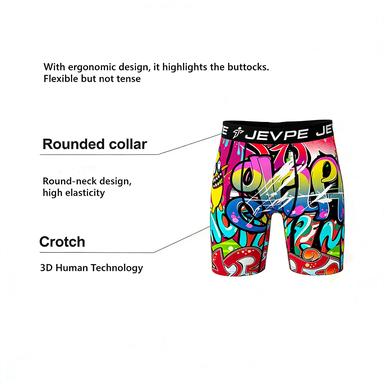 12 Pack Random Color Men’s Boxers – Funny Graffiti & Street Vibes