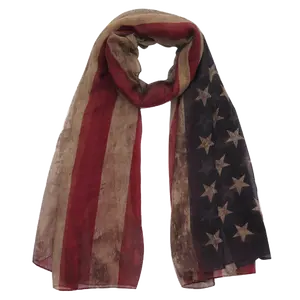 Vintage American Flag Vintage Scarf Wrap