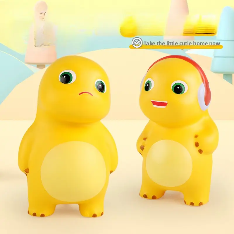 Gai Jianaashop Yellow Milk Dragon Squishy Toy - Sensory Friendly Dinosaur Stress Reliever, Slow Rebound Fidget Toy, Fun Gift for Adults