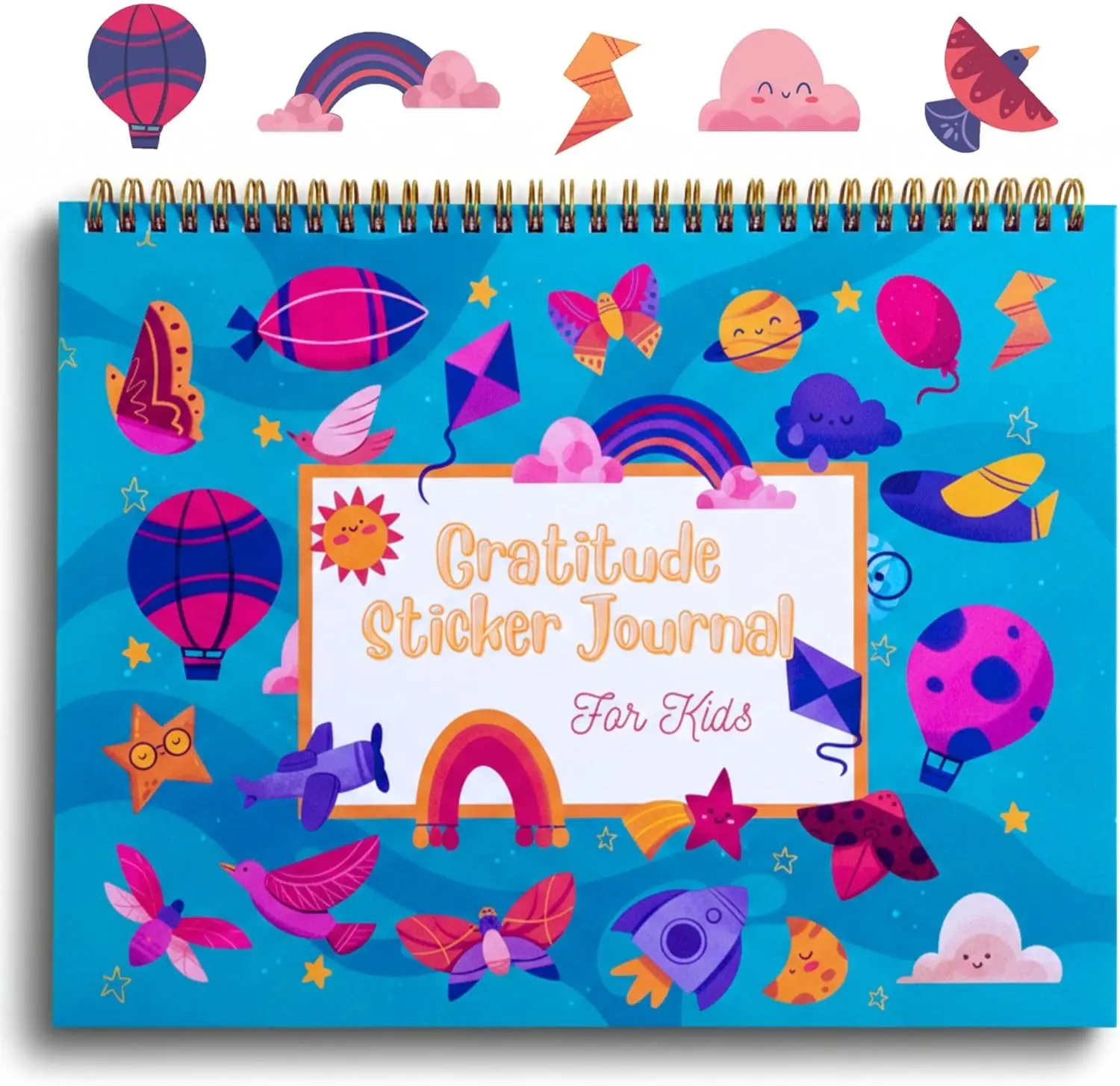 Kid's Gratitude Journal - One Line a Day with Stickers - Daily Children's Gratitude Journal for Girls and Boys