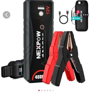 NEXPOW Car Jump Starter, Car Battery Jump Starter 4000A Peak Q11 Pack for Up to All Gas and 10.0L Diesel Engine12V Auto Battery Booster, Jumper Cables, Portable Lithium Jump Box with LED Light/USB QC3.0