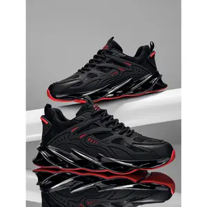 Men's classic and simple style sports shoes with cushioned sole for increased comfort, suitable for daily wear. Outdoor travel and casual running shoes for fashion and comfort.