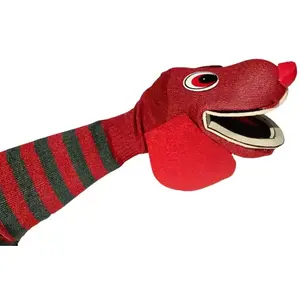 MONSTER SOCK HAND PUPPET Ventriloquist Magic Clown Prop Dog Dragon Kid Shows Toy