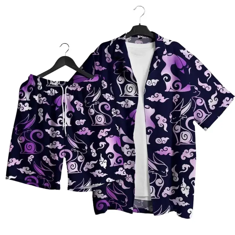 Umbreon Espeon PKM poke Set Hawaiian Shirt mon For All Ages Tropical Button Up Shirt Unisex Summer Outfit Cute Beach Shorts  Retro Pattern Shirt Gifts Limited Drop 2026 – Cute Anime Hawaiian Shirt (Summer Exclusive)
