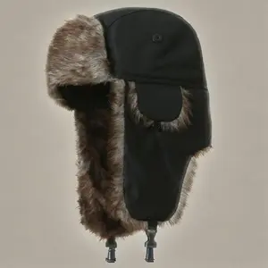 Faux Fur Reflective Aviator Trapper Hat | Warm, Windproof Winter Cap for Outdoor Snow Activities & Cold Weather Protection