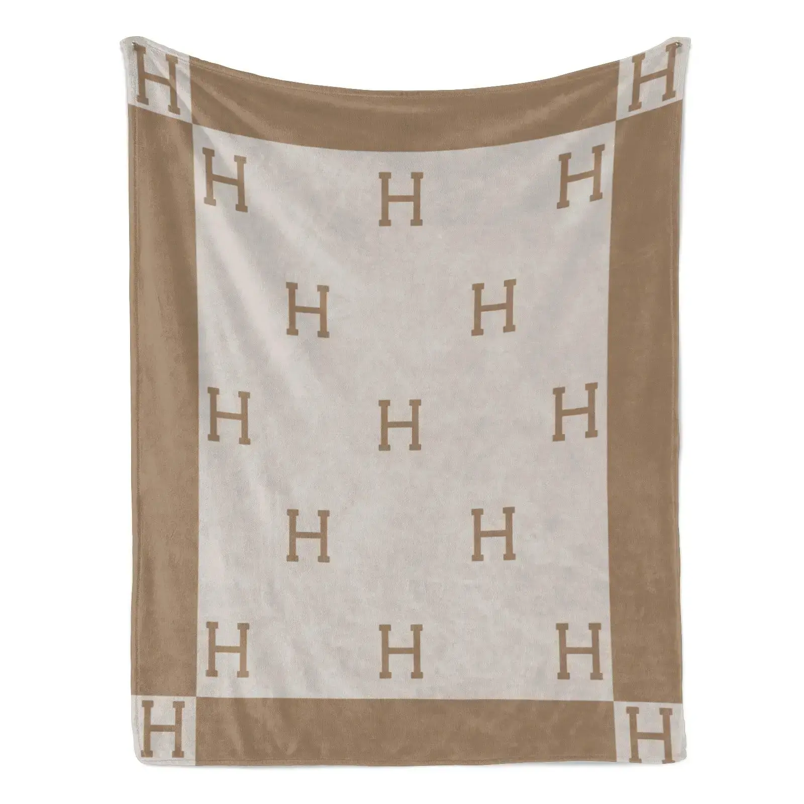 H Letter Pattern Blanket, 1 Count Soft Comfortable Warm Throw, Cool Bedroom Bedding Blankets for Home Office Travel Camping, Letter Print Blanket