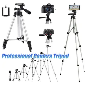 Professional Camera Tripod, Tripod for Camera,Versatile Cell Phone Tripod with Tripod Bag, Lightweight Portable Camera Tripod Stand Compatible with Smartphone Cameras Selfie Cellphone