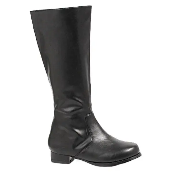 HalloweenCostumes Boys' Black Costume Boots, Superhero Costume Footwear, Faux Leather, 100% Synthetic Materials, Full Zipper Closure, Casual