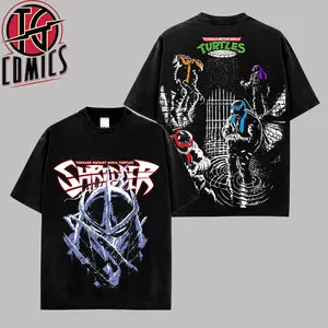 [IG] Shredder x Teenage Mutant Ninja Turtles Graphic Premium Cotton T-Shirt (Made In US), TMNT Cartoon Graphic Tee, Vintage Ninja Turtles Fans Shirt, Comic Book Outfit, Gift For Hero Fans