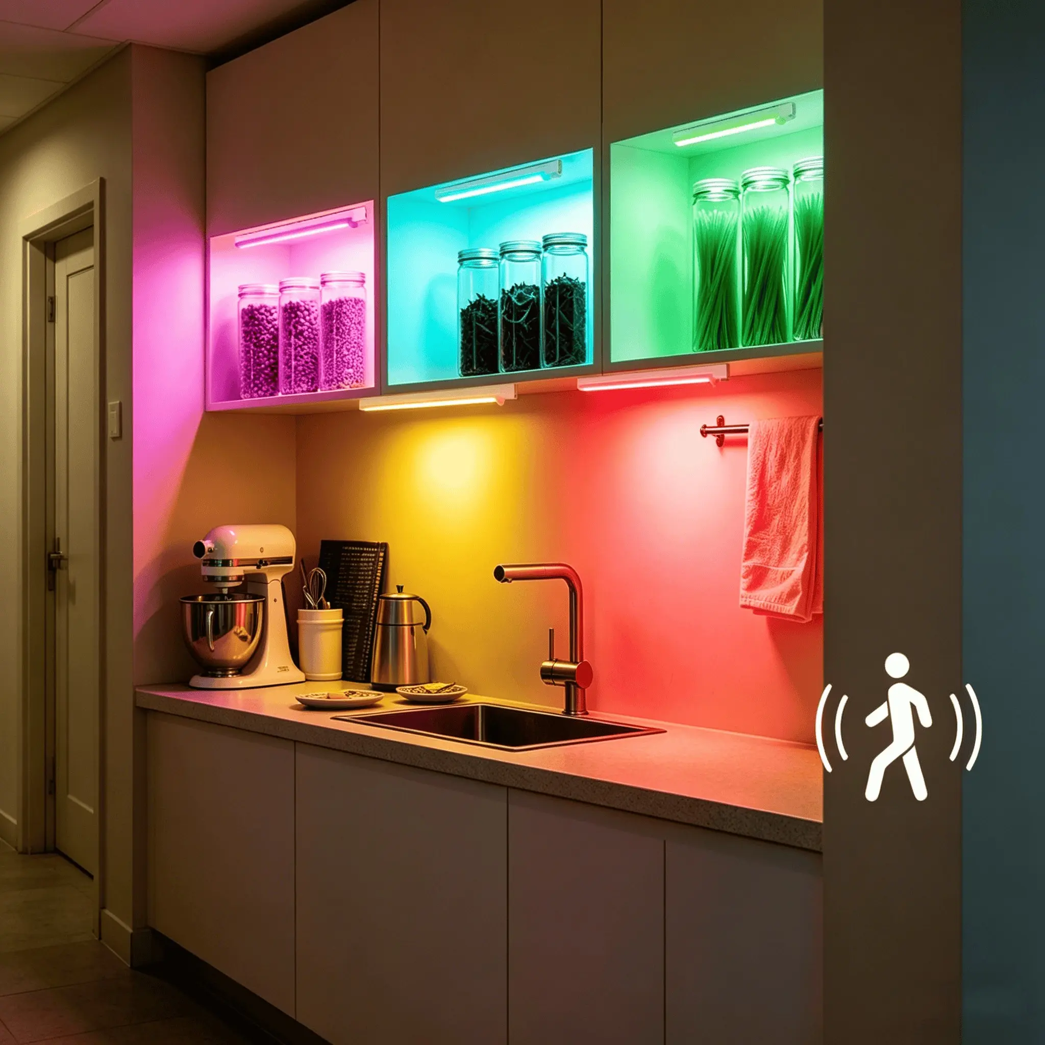 RGB Gradient Atmosphere RV Indoor Wall Light, USB Rechargeable Smart LED Strip, Led Rgb Lights, Magnetic Installation, Adjustable Brightness, Ideal for Cabinets, Closets, Bedrooms, Living Rooms, Indoor Lighting, Led Atmosphere Lamp, Bedroom Decor Lamp