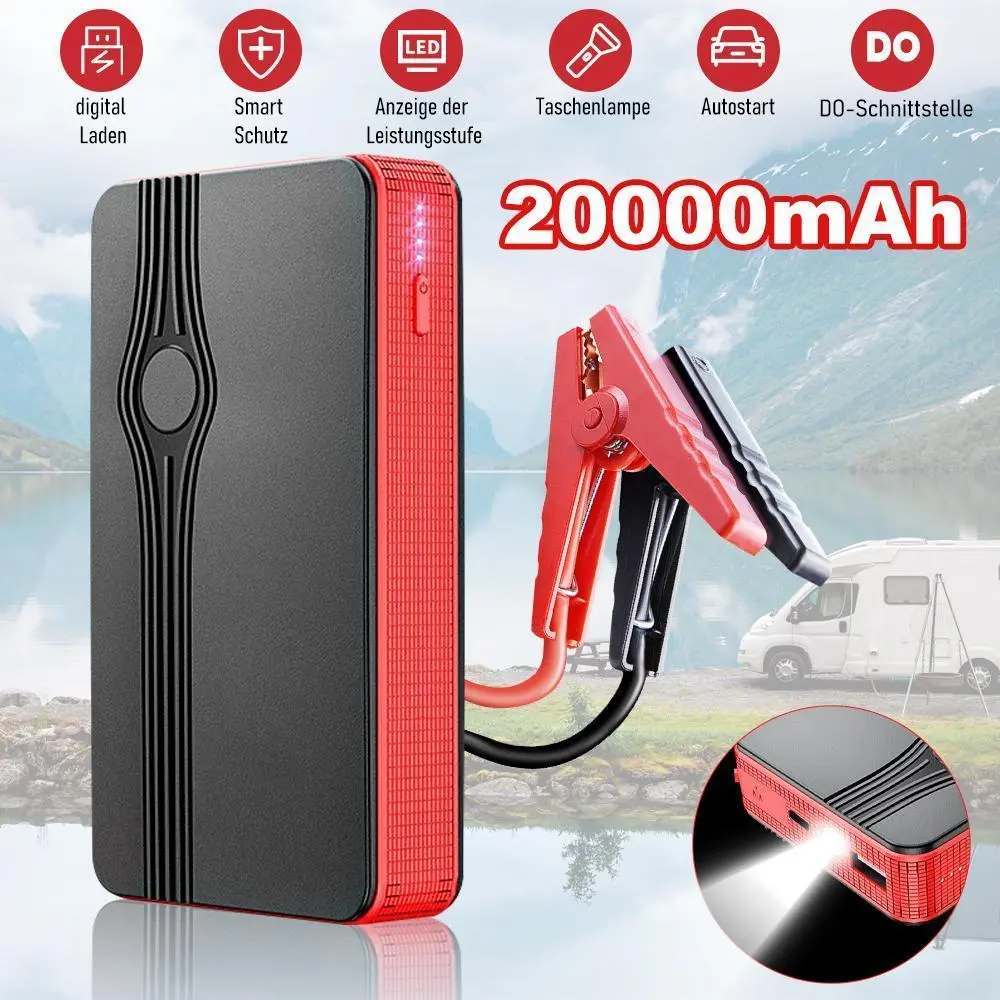 【BackToSchool】12V Car Battery Charger, Portable Car Jump Starter Engine Starting Device Petrol Diesel Emergency Booster, Multi-Function 10000 Lumens Emergency LED Light ,Outdoor Camping,for Car Truck Motorcycle Lawn Mower Boat