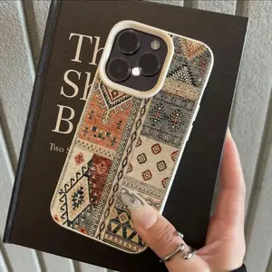 Retro Plaid Pattern Suitable for TPU Case for iPhone 16 PRO MAX/14/16 PLUS/15/13 Pro/12/11 Durable Shockproof Protective Cover with High Aesthetics