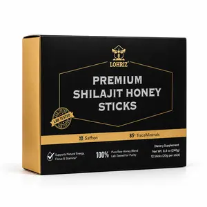 LOHRIZ Premium Shilajit Honey Blend – Maca, Ginseng & Black Ginger Daily Wellness Sticks