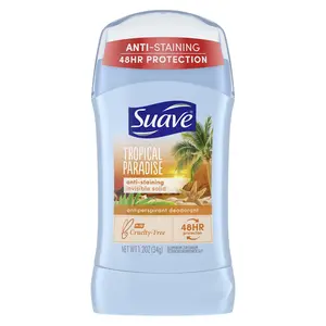Suave Antiperspirant Deodorant Tropical Paradise for Unisex, 1.2 oz - Pack of 2 - Long-lasting Protection and Body Care Daily