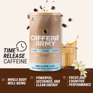 Vanilla Latte Flavor Loaded Functional Coffee with Time-Release Caffeine, MCTs, CoQ10, L-Carnitine, L-Tyrosine & Collagen | 38 Servings | Sugar-Free, Gluten-Free, Keto-Friendly Beverage