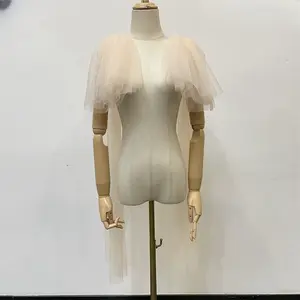 Champagne Shoulder Straps, Wedding Accessories, Bridal Separates, Shoulder Veil For Bride, Custom Color/Length Womenswear Accessory